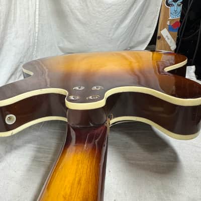 Harmony USA H-64 h64 Meteor Semi-Hollowbody Guitar with Case - repaired headstock image 24