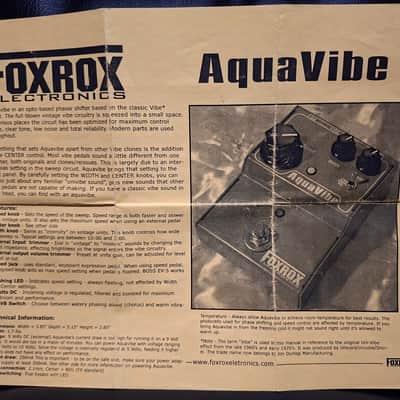 Foxrox Electronics Aquavibe Univibe image 10