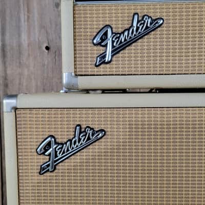 Fender Bandmaster Head and Cabinet 1963 Smooth White Tolex Original Covers Near Mint - White image 8