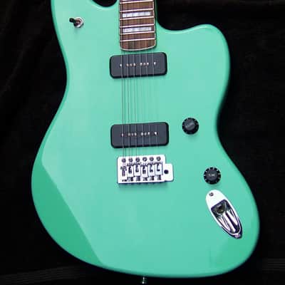 Custom Shop Surf Green+ 22 Fret Bound Ebony Pearl Inlay Neck+Treble Bleed Circuit+Matched Pair P-90's+Frets Leveled, Crowned and Polished for No Buzz and Low Action + Full Setup! image 6