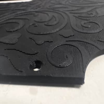 Custom TELECASTER Pickguard Black Embossed Floral Paisley 3D Engraved Parts image 5