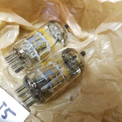 Amperex ONE (1) 6DJ8 AT1000 TESTED Vacuum Tube PQ premium quality Heerlen A-frame Orange Globe T5 ECC88 dual triode 1973 image 5