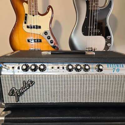 Fender Bassman 70 2-Channel 70-Watt Guitar Amp Head 1977 - 1980 - Silverface image 1