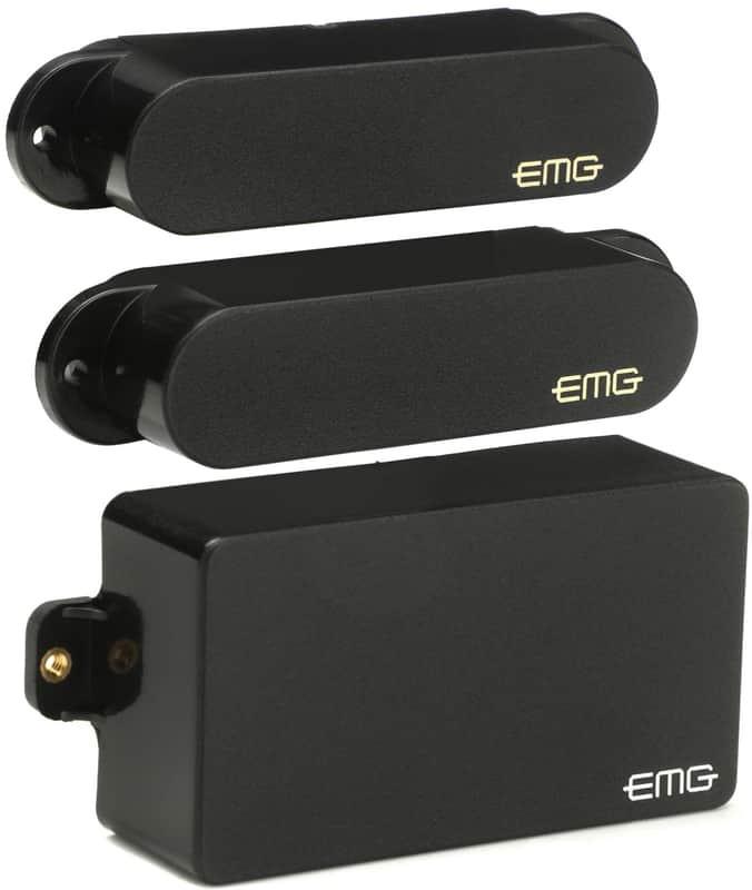 EMG SA/SA/81 Active Strat Guitar Pickup Set, Black image 1