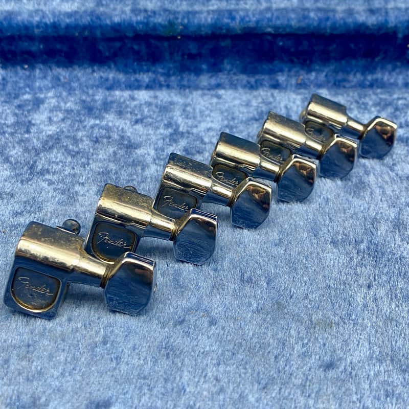 Vintage Fender 6 In-Line Guitar Tuners-Tuning Keys Chrome Circa 1970's 1980's image 1