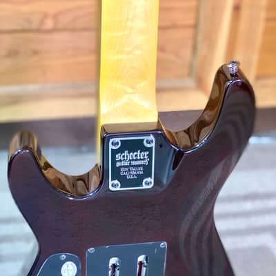 Schecter Demon-7 Floyd Rose Electric Guitar, Crimson Red Burst image 12