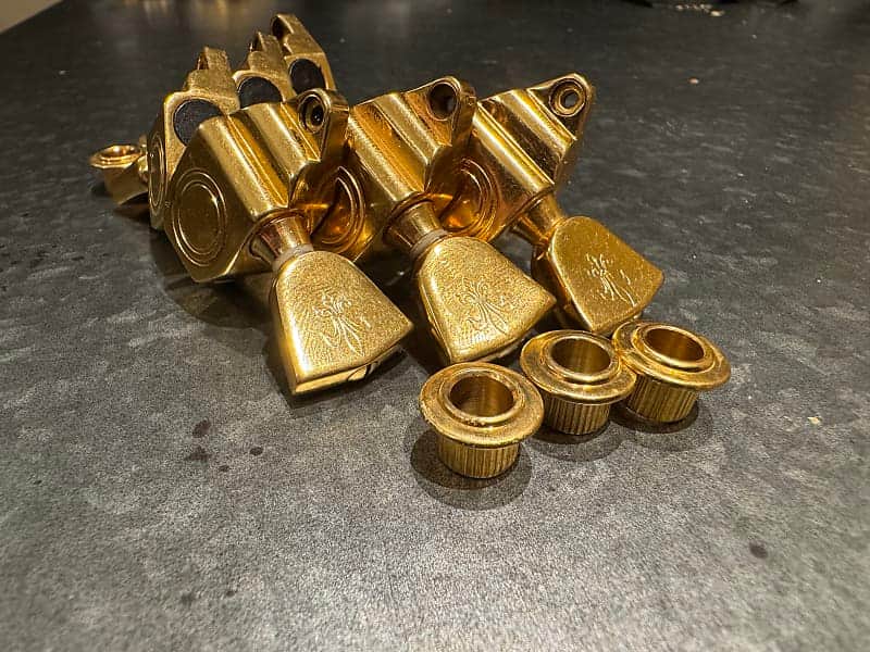 Schaller Bullseye Seal Fast Tuners Gibson Super 400/L5 80’s  - Gold image 1