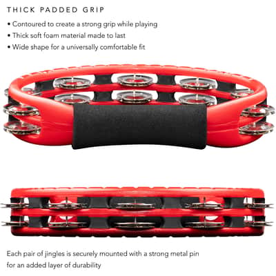 Meinl Percussion TMT1R ABS Plastic Handheld Tambourine, Red image 5