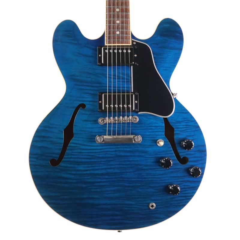 Gibson ES-335 Dot Memphis Custom Electric Guitar, Transparent Blue