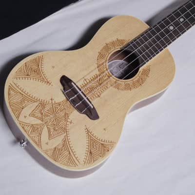 Luna Uke Sahara Spruce concert Ukulele new w/ Gig Bag, Strap, & Tuner image 4