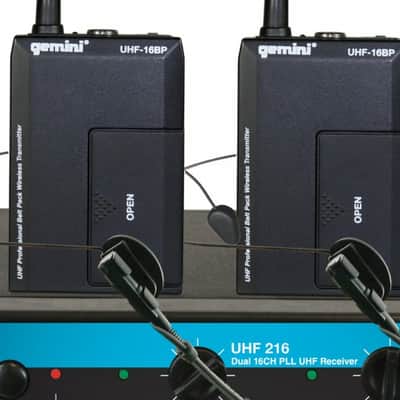 New Gemini UHF-216HL Wireless Headset Microphone System image 1