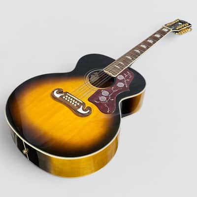 Epiphone J-200 12 String Acoustic-Electric Guitar - Vintage Sunburst image 11