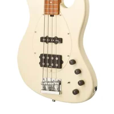 Sadowsky MetroExpress 21-Fret Vintage M/J Bass, Roasted Maple Fingerboard, 4-String - Solid Olympic White High Polish image 4
