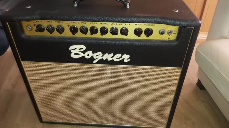 Bogner Shiva EL34 2-Channel 80-Watt Guitar Amp Head 2010s - Black with Green Back Panel image 1