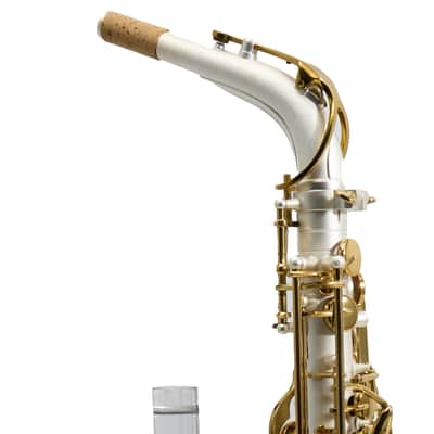 Antigua Winds Model AS4248SQ 'Powerbell' Alto Saxophone - Satin Silver/Gold Keys image 3