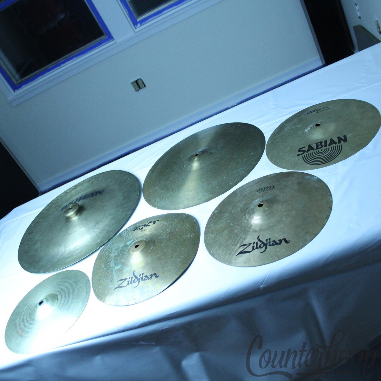 Cymbals 6x Cracked Pack Lot Zildjian 14" ZXT Transformer+ZBT Crash,Wuhan China.. — main photograph