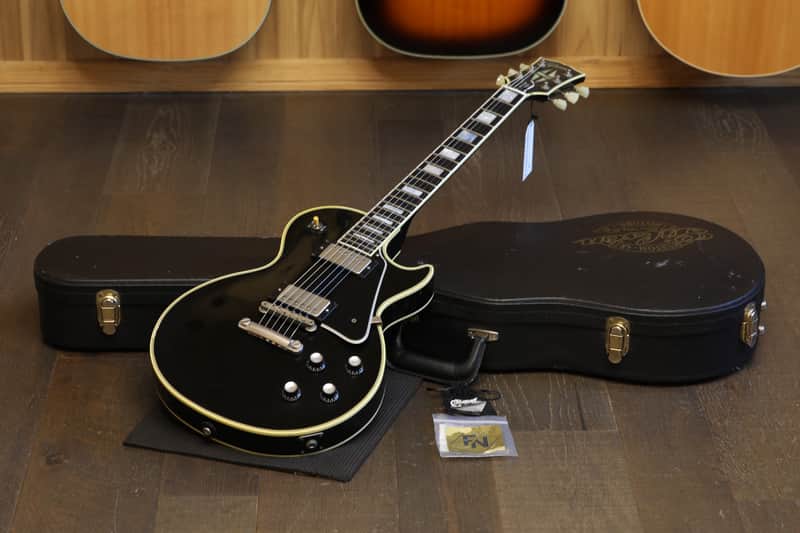 2000 Gibson Custom Shop 68 Authentic Les Paul Custom Electric Guitar Black Ebony w/ Nickel Hardware + OHSC image 1