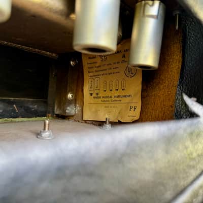 1966 Fender Bassman 50 Watt Guitar Amp Head 1964 - 1967 - Black Panel image 4