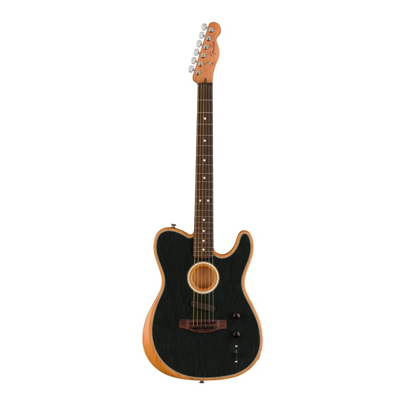 Fender Acoustasonic Player Telecaster 6-String Acoustic-Electric Guitar (Black)