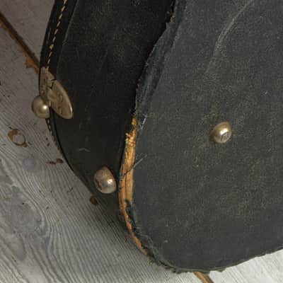 Victoria Luggage Co 1960's Dreadnought Acoustic Guitar Hard Shell Case Black and Yellow VINTAGE image 7