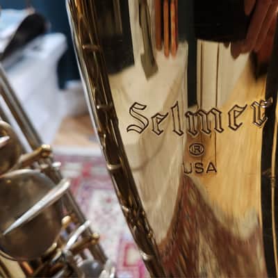 Selmer USA Baritone Saxophone (Eb) Polished Brass 1990s USA image 9