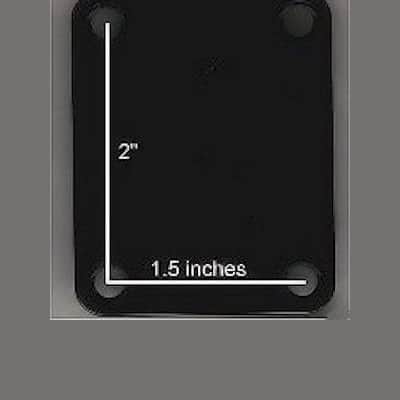 MOUNTING GASKET for Guitar Neck Plate - Boarder Bushings Plastic - BLACK image 2