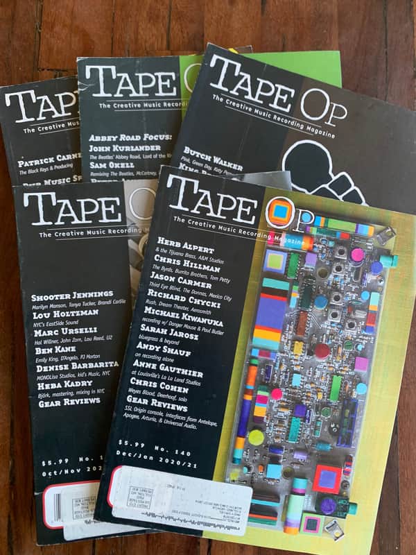 Tape Op Magazine 5 Back Issues 2020 #136, 137, 138, 139, 140 image 1