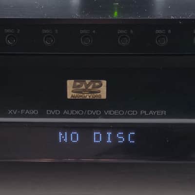 JVC XV-FA90BK 7 CD / DVD audio / DVD video player carousel- 2003 - Black - Tested Working image 2