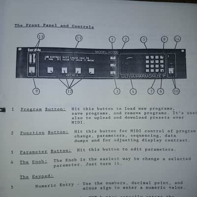 Instruction Manual (copy) for Eventide H3000 Ultra-Harmonizer 1986 image 8