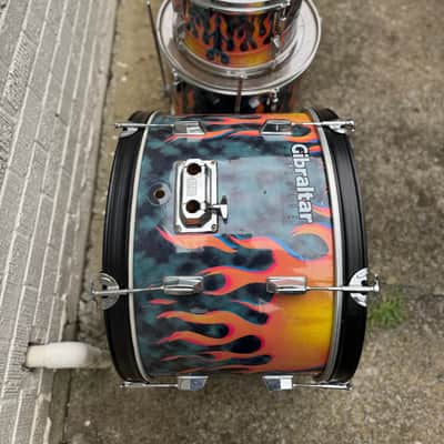 Vintage Pearl Fire Flame / Flaming Hot Cool Ranch Dorito Drums of Fury 3 piece drum set kit shell pack 22/12/16 image 7