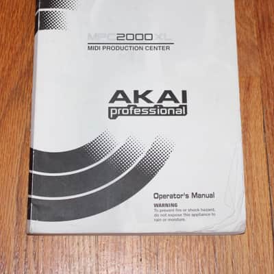 AKAI MPC2000XL User Owner's Instruction Manual