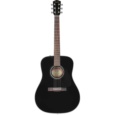 Fender CD-60 Dreadnought Acoustic Guitar V3, Walnut Fingerboard, Black, w/Case image 1