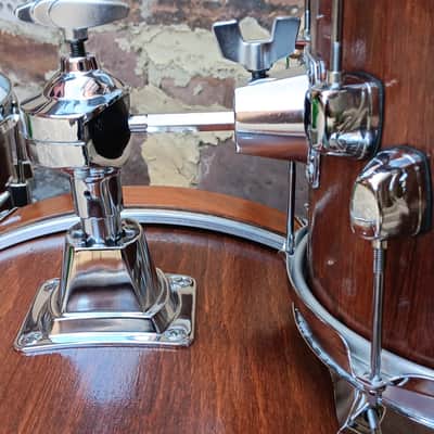 Vintage Refurbished Tromsa Beech Shell Jazz Drumset 20" 10" 13" Frankenstein Custom 70er Jahre - Natur Braun Walnuss image 8