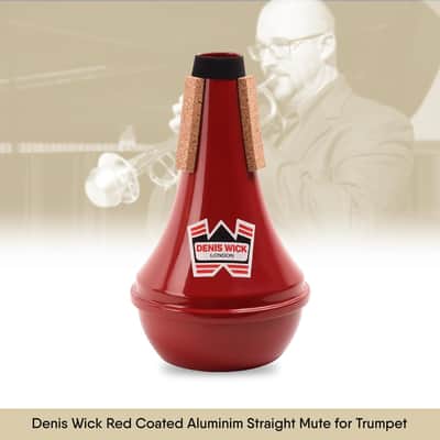 Denis Wick Straight Mute for Trumpet with Red Pure Coat Finish, 5504R - Hand-Spun Aluminum Mute with Natural Cork, Extra Focus & Projection, Reliable Intonation & Tight-Bell Fit -3.4 x 3.4 x 6 Inches image 3