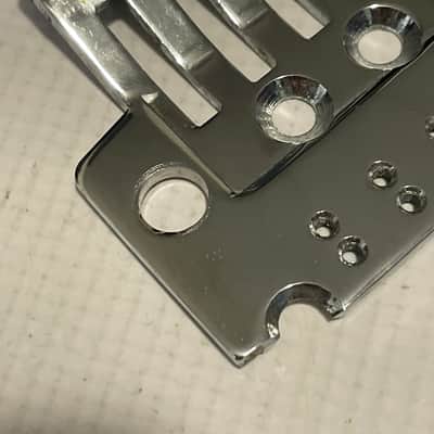2000's Japan Jackson Licensed JT-580LP Floyd Rose Tremolo Bridge Chrome Base Plate image 7