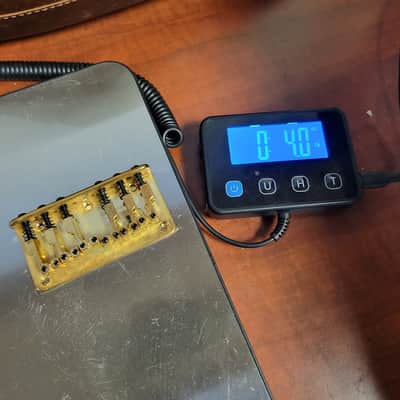 Unbranded Guitar Bridge 6 Saddles 1990s Top Loader Optek Fretlight Pro 200 - Gold image 8