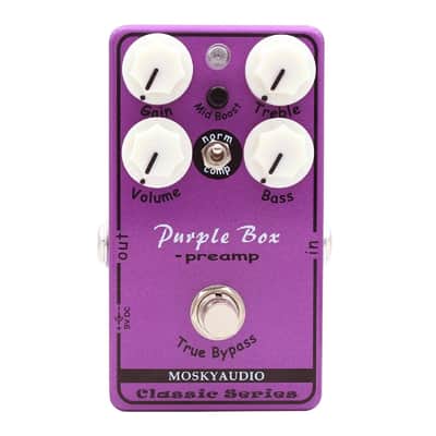 Mosky Purple Box Guitar Effect Pedal Pre-amp Overdrive Booster True Bypass image 1