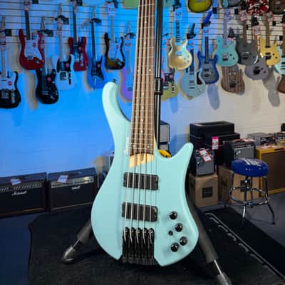 Ibanez Bass Workshop EHB605 5-string Electric Bass Guitar - Purist Blue Matte, Free Plek! 748 image 4