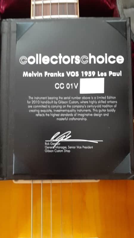 Gibson Custom Shop Collector's Choice #1 Melvyn Franks '59 Les Paul Standard Reissue 2010s - Melvyn Franks Butterscotch VOS image 1