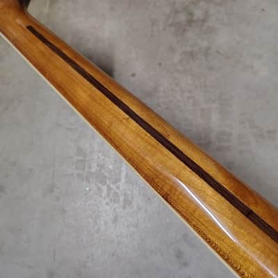 Roasted Maple Start Neck fits fender Stratocaster body 22fret Block Inlay image 7