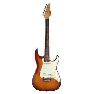 EART YMX-SG3,Roasted Book-match Mahogany Solid Body,22 Stainless Steel Frets,6-Point Synchronized Tremolo image 1