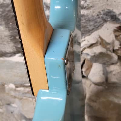 1966 Fender Musicmaster II Short Scale - Daphne Blue With Original Case image 12