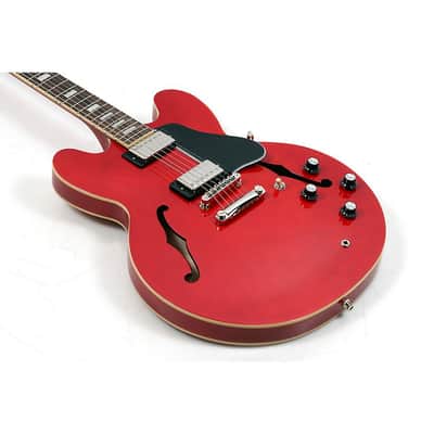 Epiphone ES-335 Block Semi-Hollowbody Electric Guitar - Cherry image 3