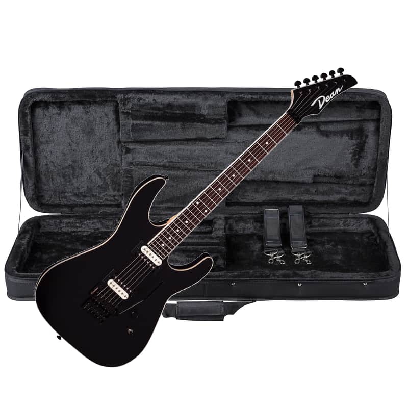 Dean Modern X Floyd Rose electric GUITAR Black Satin - Tremolo - NEW w/ Light Case image 1