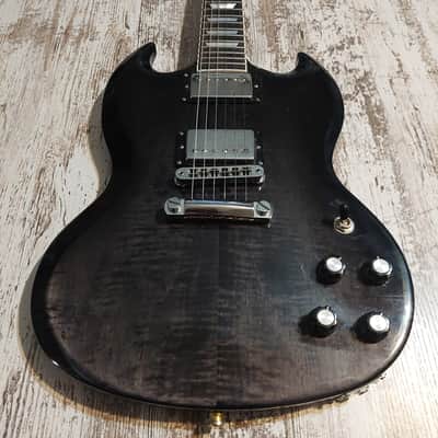 Gibson SG Modern Supreme AA Flame Top Honduras Body Upgraded Seymour Duncan Distortion Pickups Locking Tuners Ebony w/ Hardcase image 11