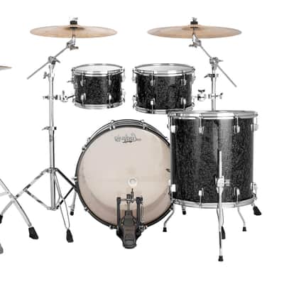 Ludwig Neusonic Mod2 4-Piece Shell Pack 10/12/16/22 (Ebony Pearl) image 3