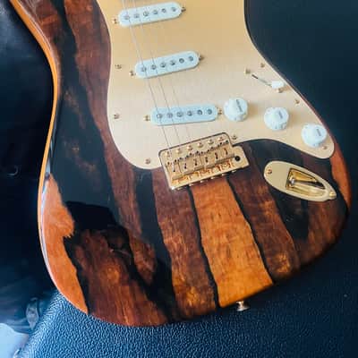 Mint Fender Custom Shop Artisan Pale Moon Ebony Strat Roasted AAA Birdseye Neck Ebony Board image 3