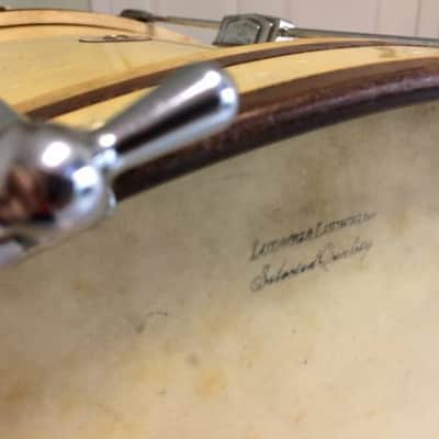 Ludwig & Ludwig Drum Set circa 1940 White Marine Pearl w/ Zildjian Zilco Cymbals image 6