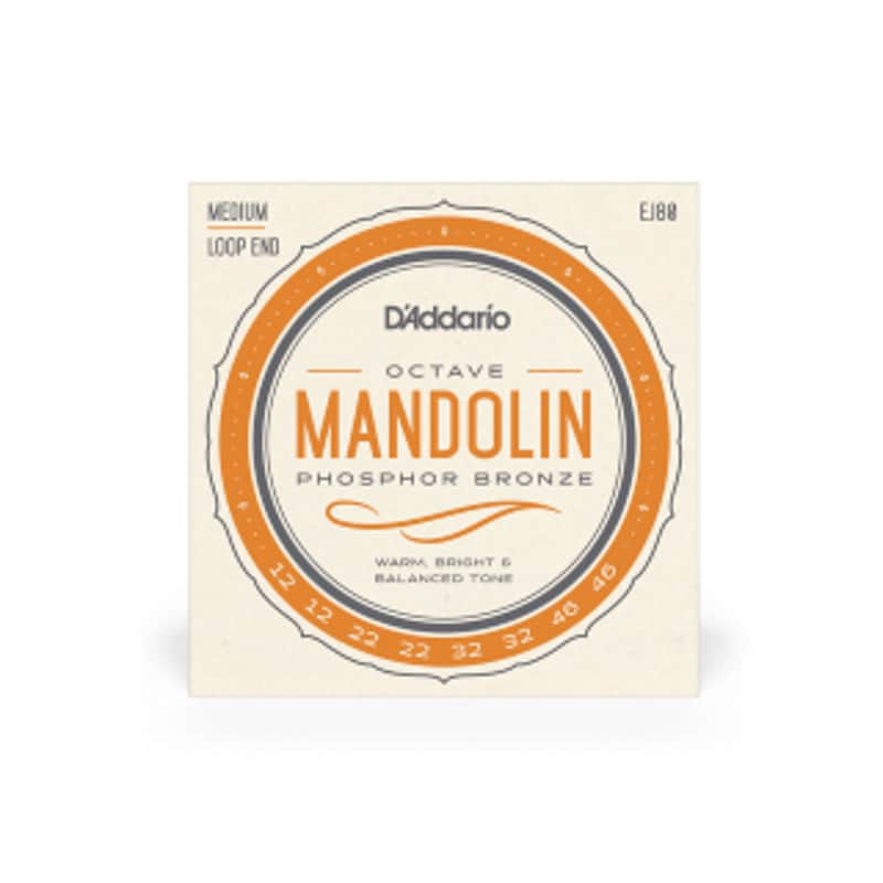D'Addario EJ80 Phosphor Bronze Octave Mandolin Strings, Medium, 12-46 image 1