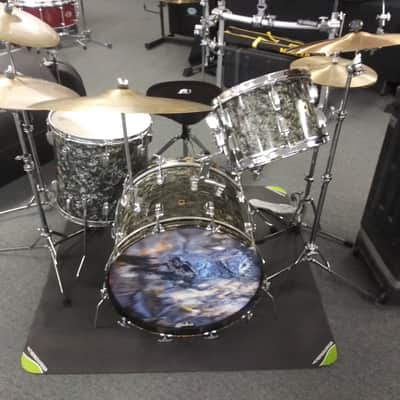 Vintage Pre-Serial Ludwig Black Diamond 3 Piece with Ludwig soft cases image 3
